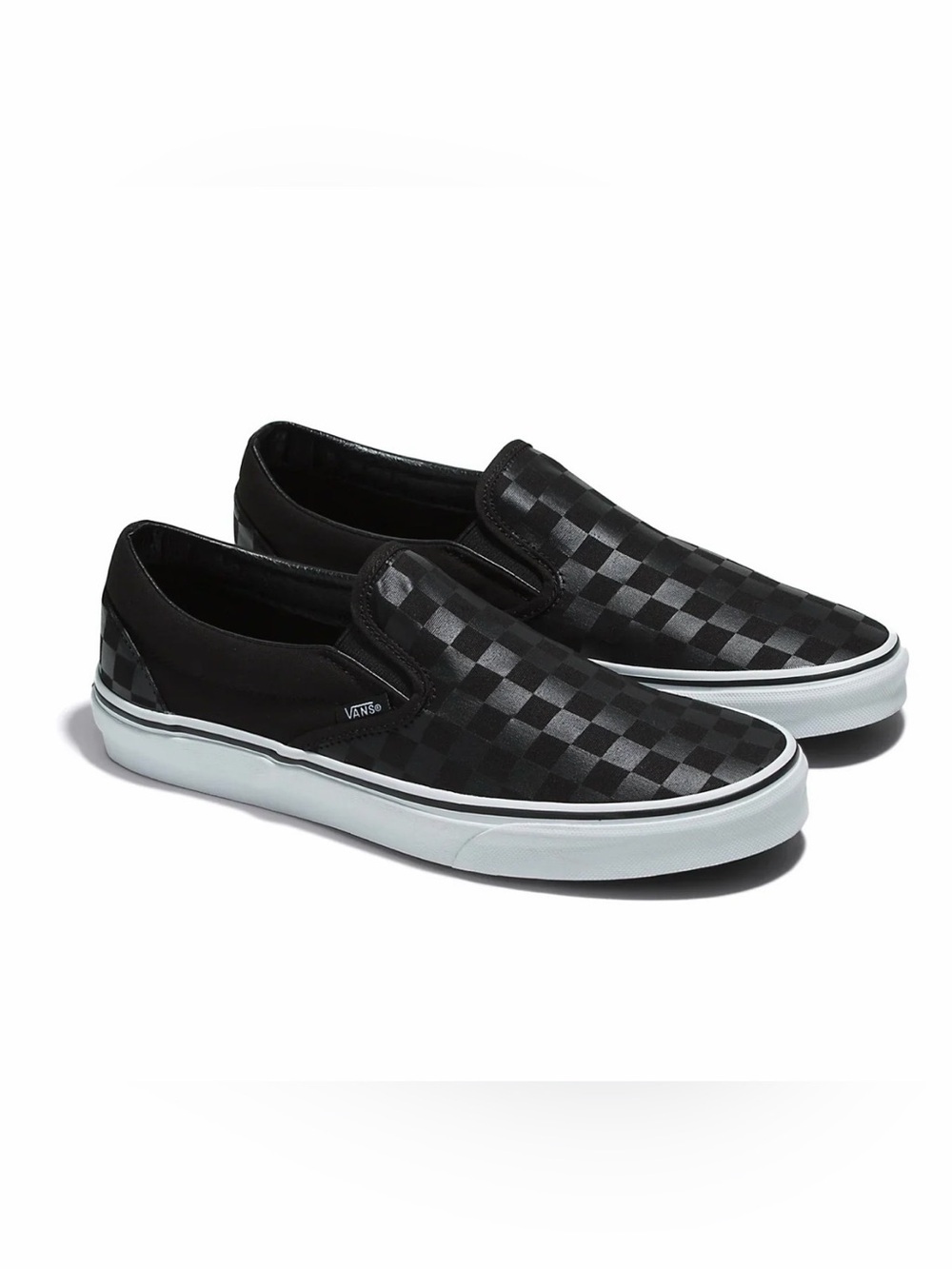 Vans Black Checkerboard Slip-On old skool‎ Sk8 Sneakers 90’s Y2K grunge 2000’s